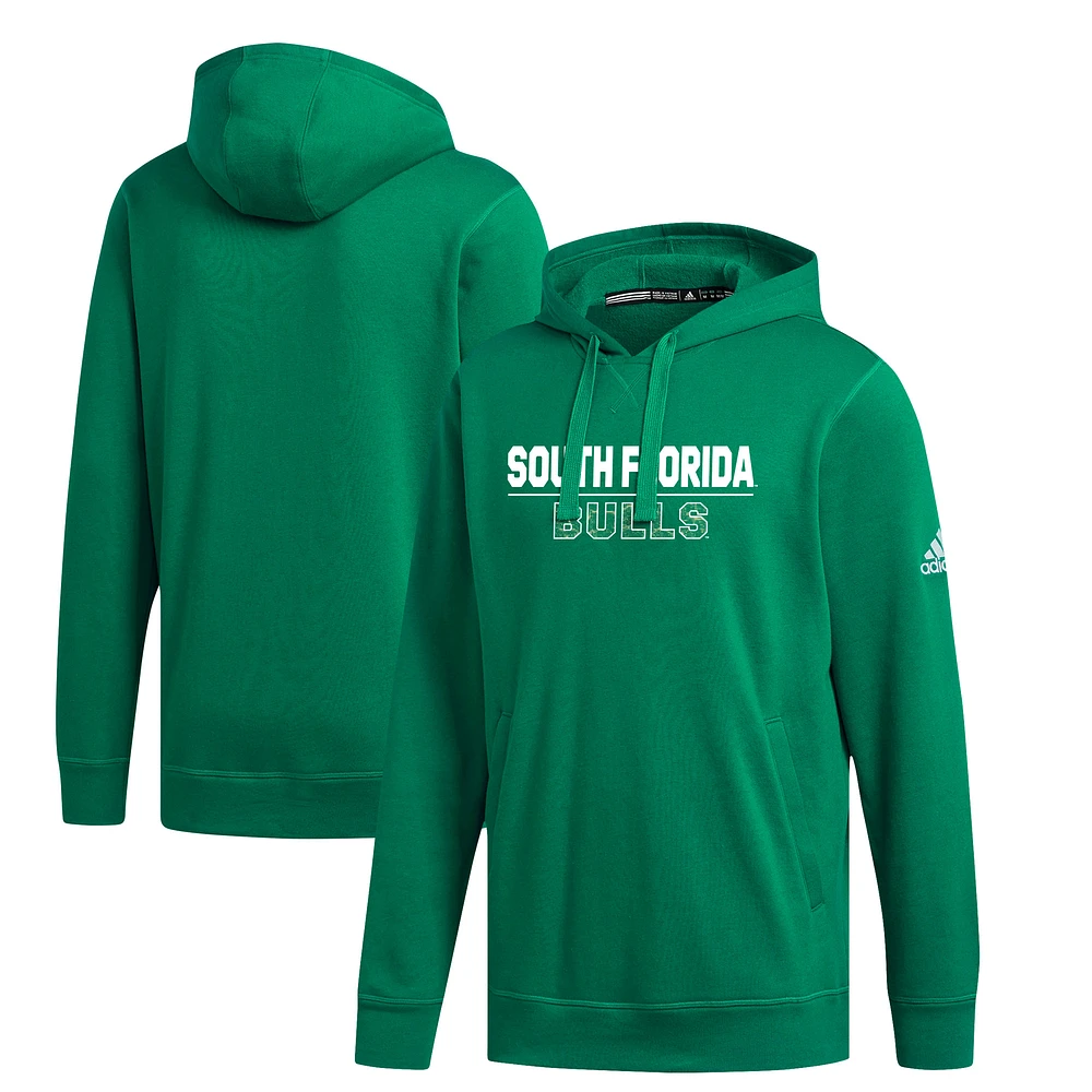 Men's adidas Green South Florida Bulls Fleece Pullover Hoodie