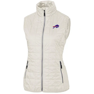 Women's Cutter & Buck Cream Buffalo Bills Rainier PrimaLoft Eco Full-Zip Vest