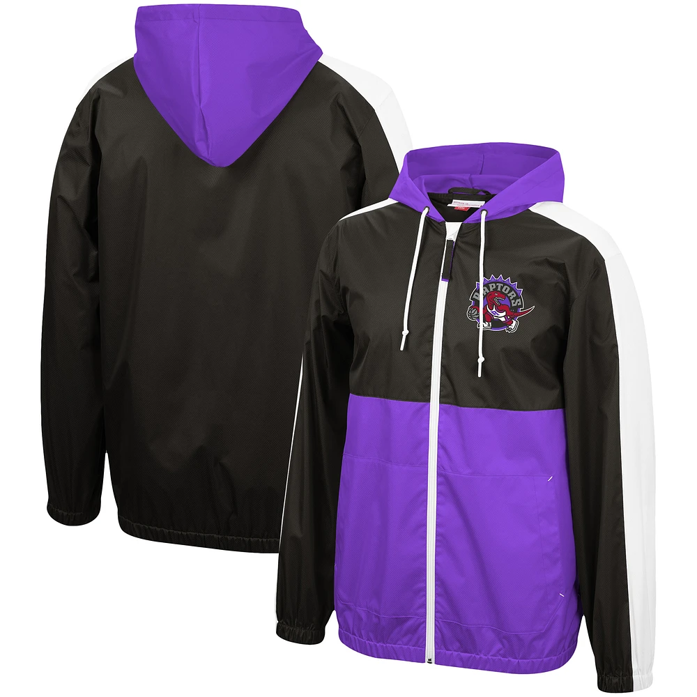 Men's Mitchell & Ness Black Toronto Raptors Game Day Windbreaker Full-Zip Jacket