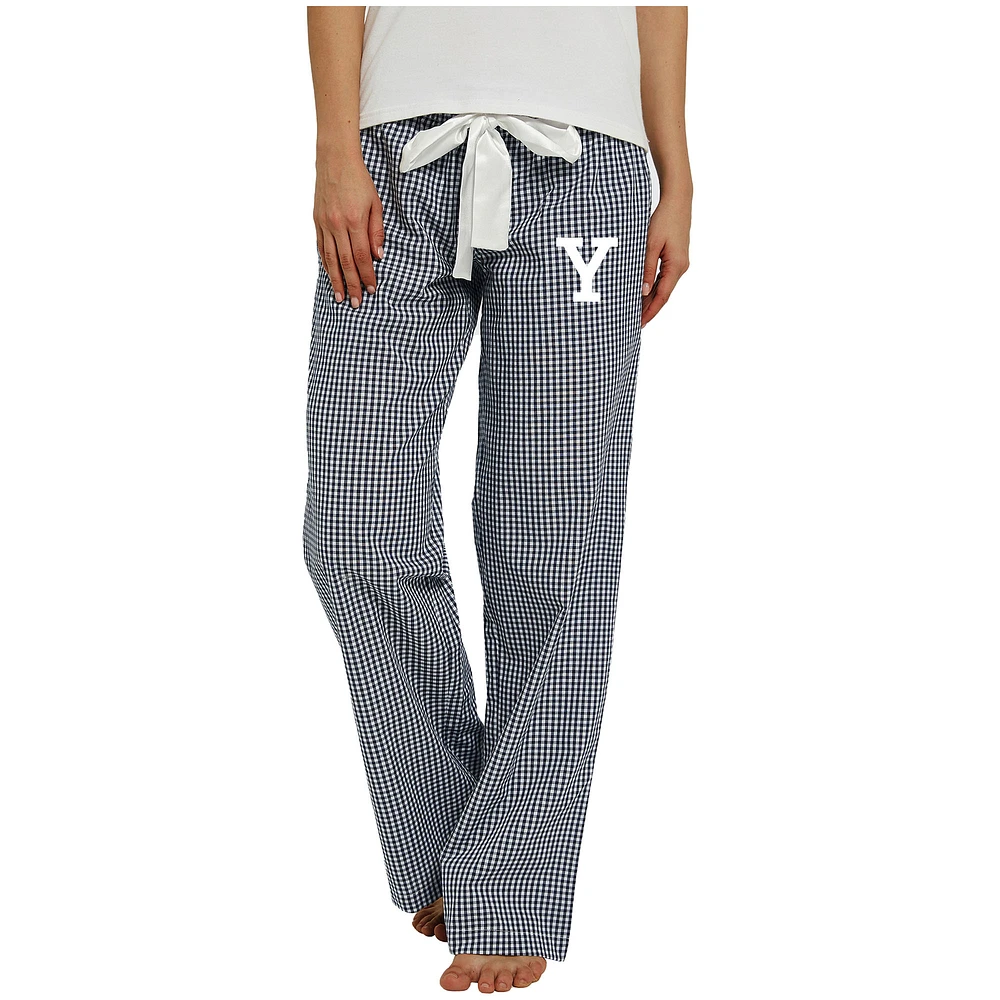 Women's Concepts Sport Navy/White Yale Bulldogs Tradition Lightweight Lounge Pants