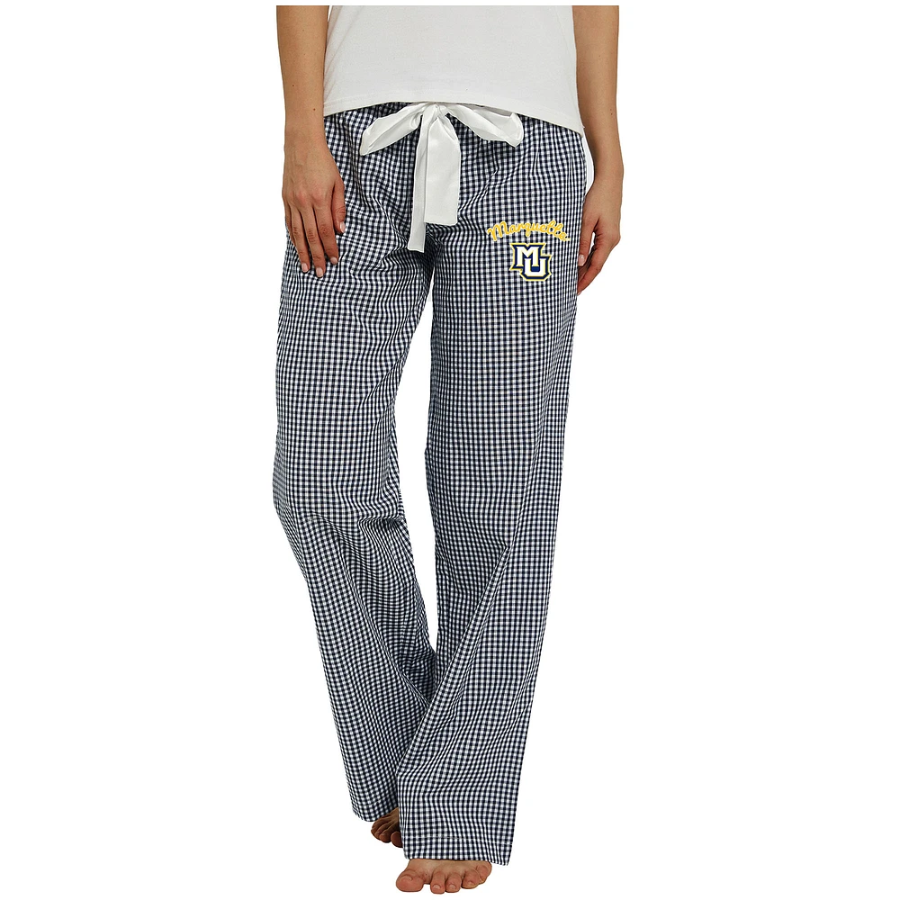 Women's Concepts Sport Navy/White Marquette Golden Eagles Tradition Lightweight Lounge Pants