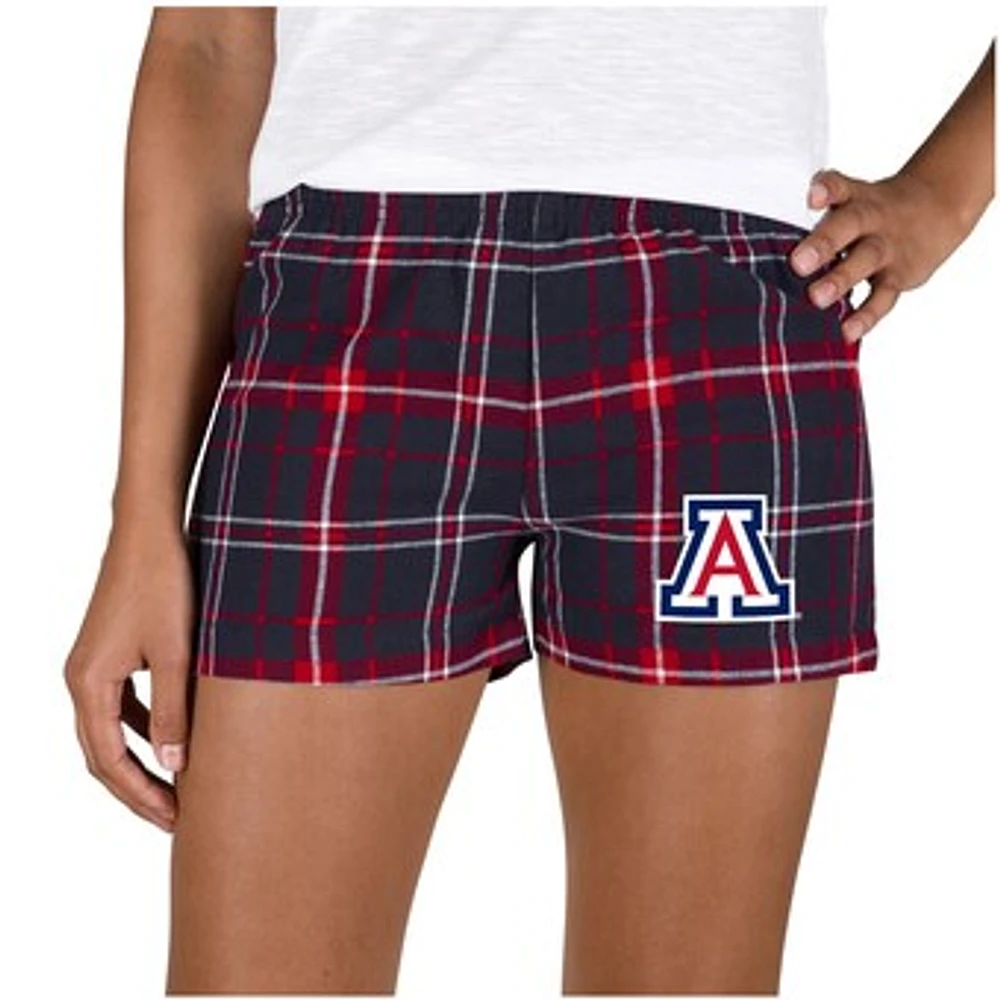 Women's Concepts Sport Navy/Red Arizona Wildcats Ultimate Flannel Sleep Shorts