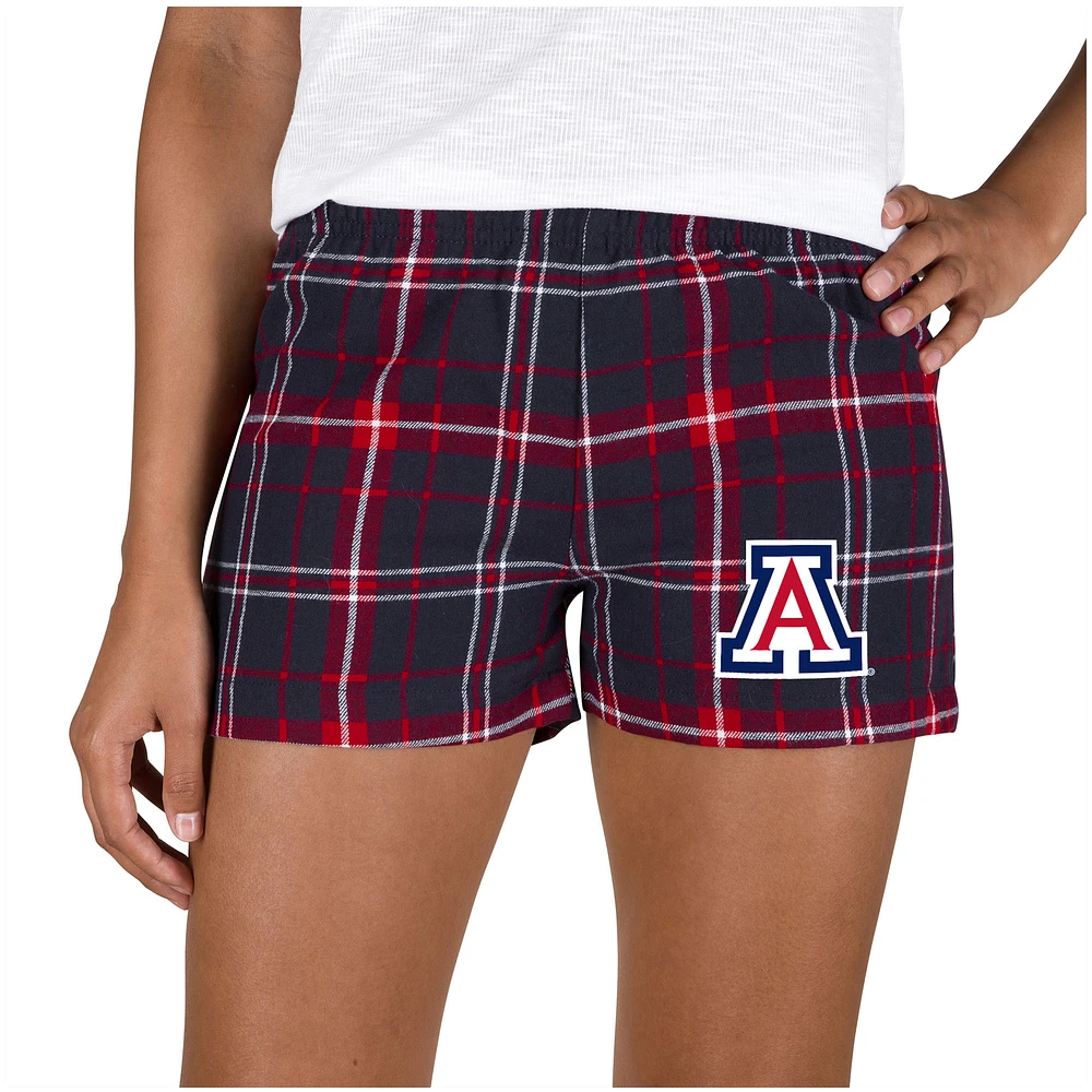 Women's Concepts Sport Navy/Red Arizona Wildcats Ultimate Flannel Sleep Shorts