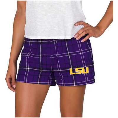 Women's Concepts Sport Purple/Black LSU Tigers Ultimate Flannel Sleep Shorts