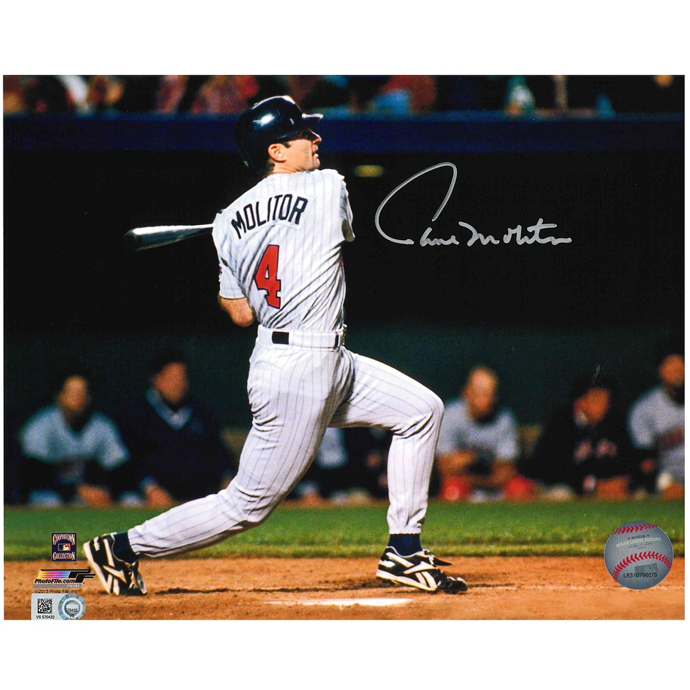 Paul Molitor Minnesota Twins Autographed 8" x 10" 3000th Hit Photo