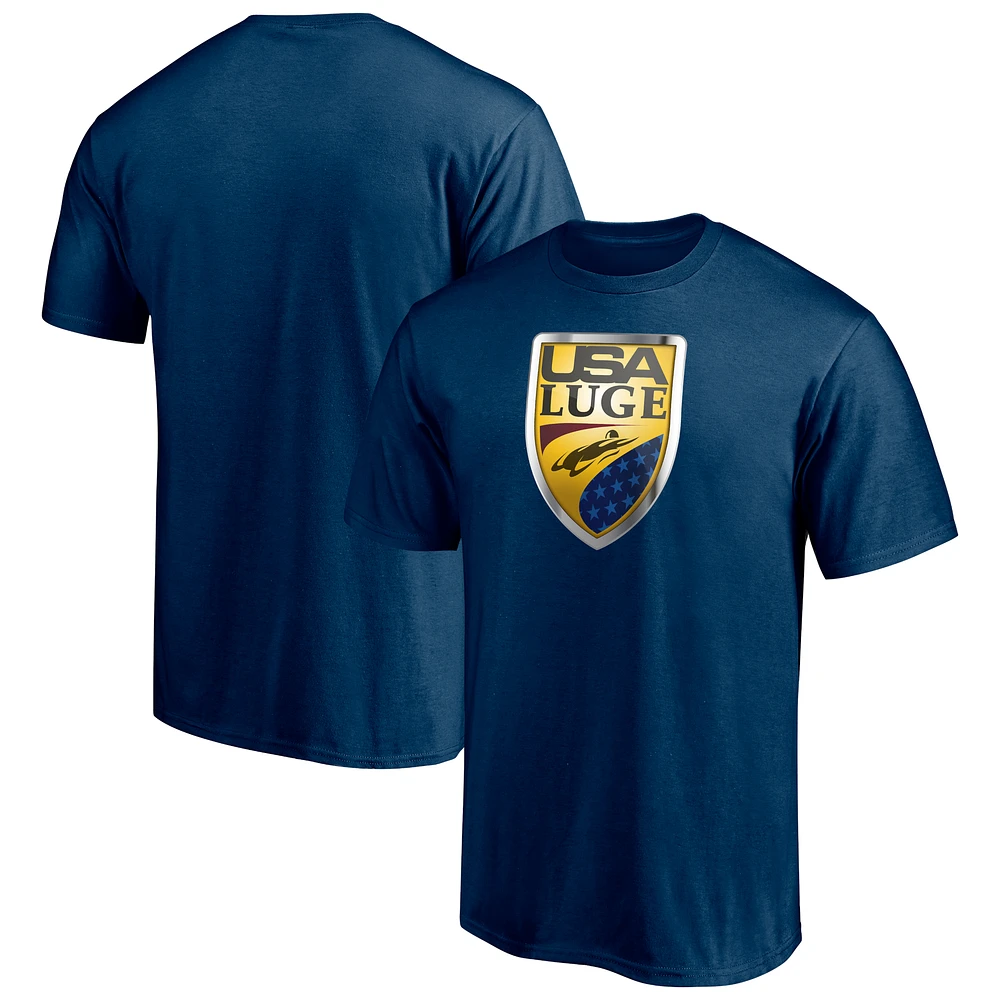 Men's Navy USA Luge Core Primary Logo T-Shirt