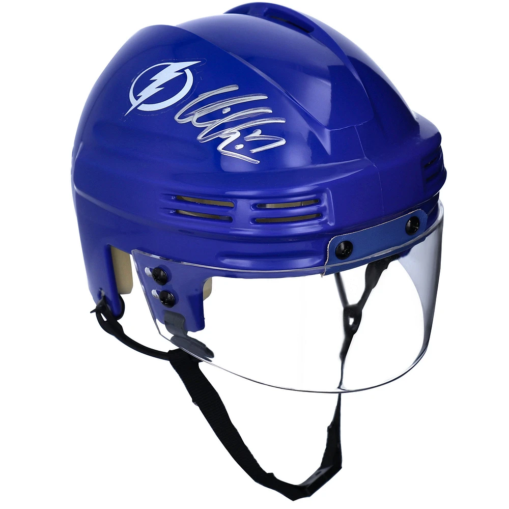 Victor Hedman Tampa Bay Lightning Autographed Blue Mini Helmet