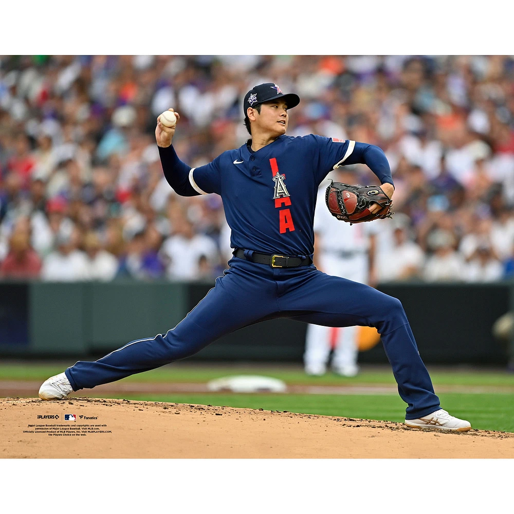 Shohei Ohtani Los Angeles Angels Unsigned 2021 ASG Pitching Photograph