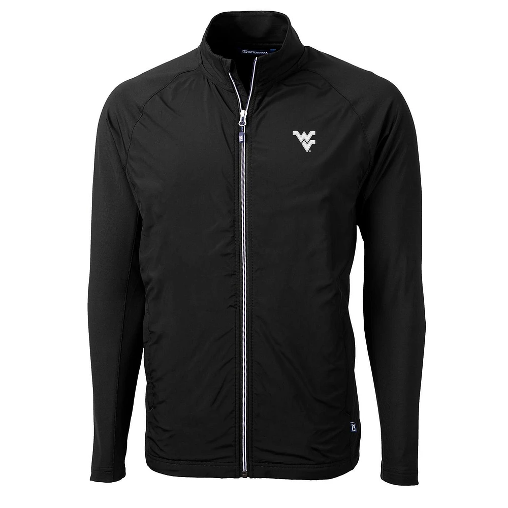 Men's Cutter & Buck West Virginia Mountaineers Adapt Eco Knit Full-Zip Jacket
