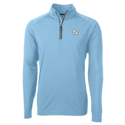 Men's Cutter & Buck Carolina North Tar Heels Adapt Eco Knit Quarter-Zip Pullover Jacket