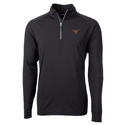 Men's Cutter & Buck Texas Longhorns Adapt Eco Knit Quarter-Zip Pullover Jacket