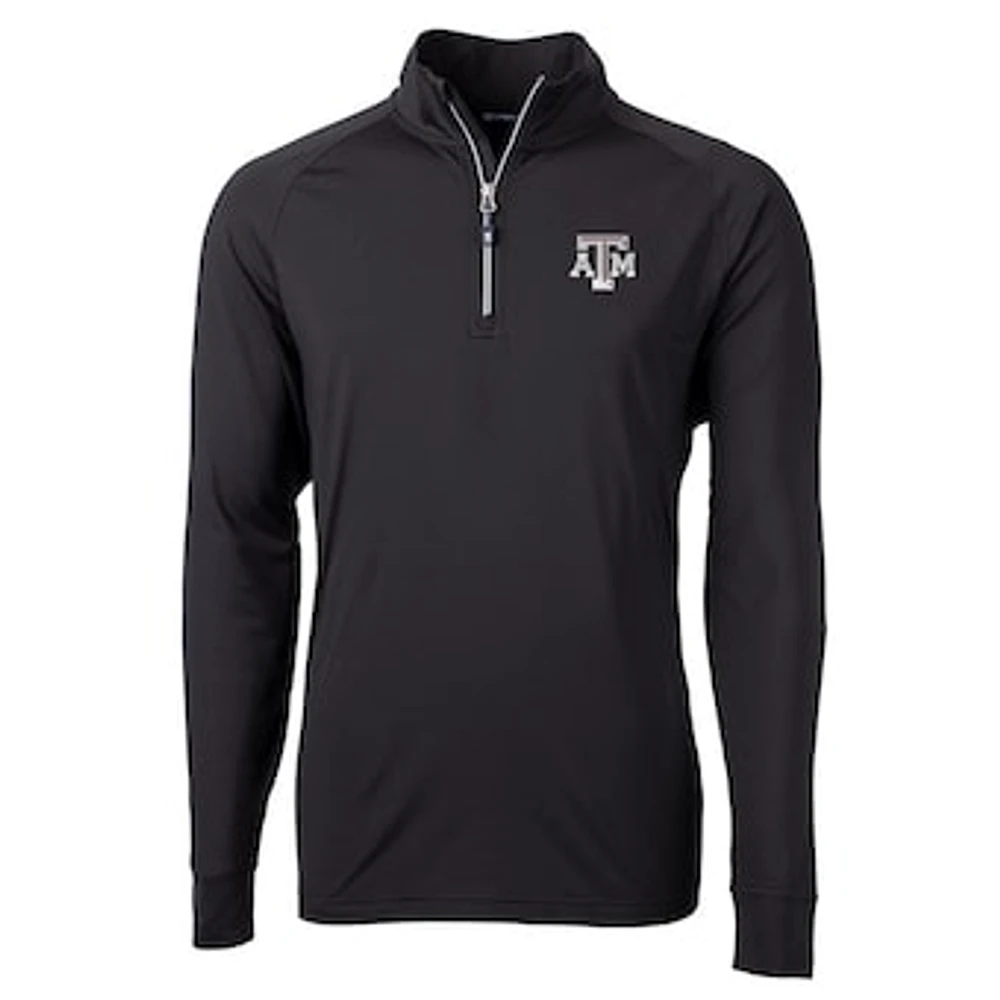 Men's Cutter & Buck Texas A&M Aggies Adapt Eco Knit Quarter-Zip Pullover Jacket