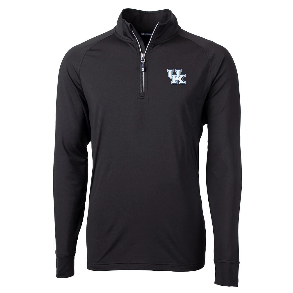 Men's Cutter & Buck Kentucky Wildcats Adapt Eco Knit Quarter-Zip Pullover Jacket