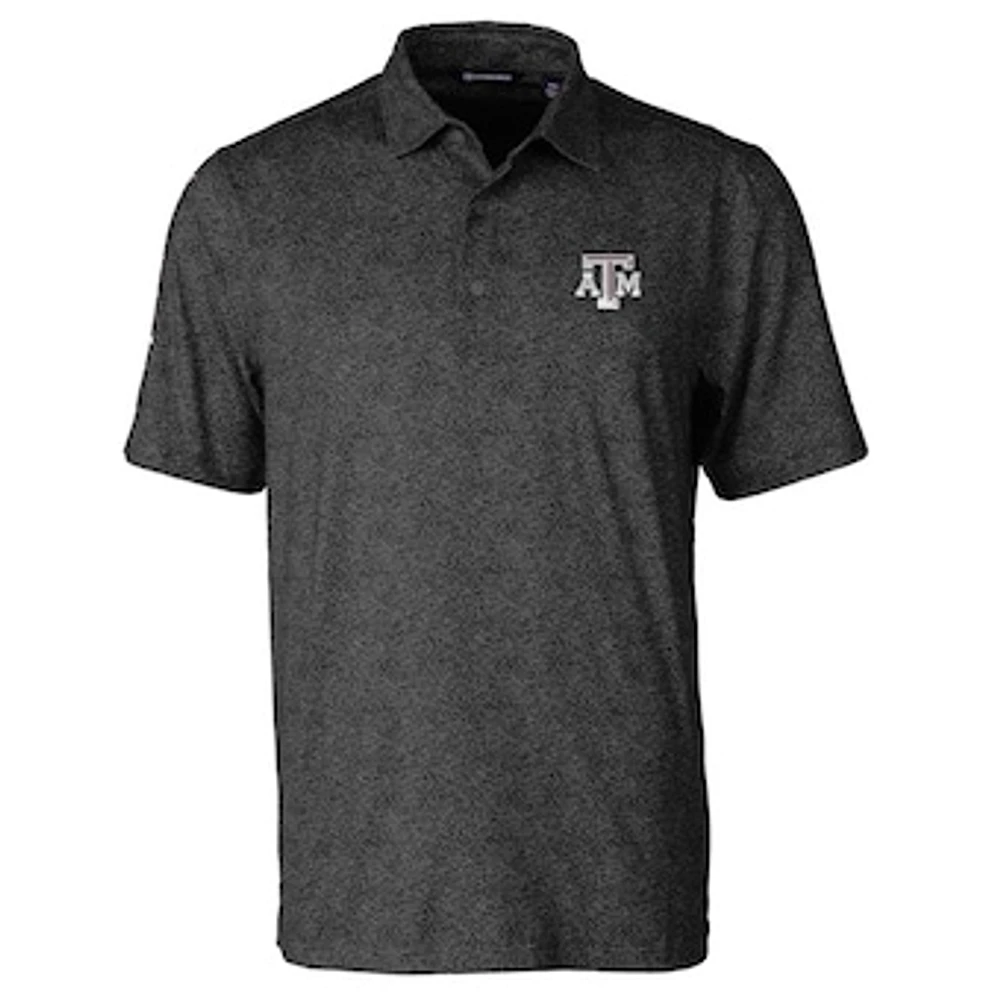 Men's Cutter & Buck Black Texas A&M Aggies Pike Constellation Print Stretch Polo
