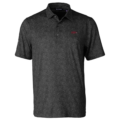 Men's Cutter & Buck Black Arkansas Razorbacks Pike Constellation Print Stretch Polo