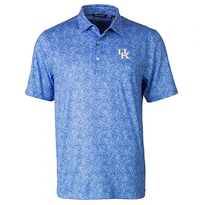 Men's Cutter & Buck Royal Kentucky Wildcats Pike Constellation Print Stretch Polo