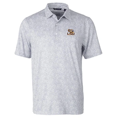 Men's Cutter & Buck LSU Tigers Pike Constellation Print Stretch Polo