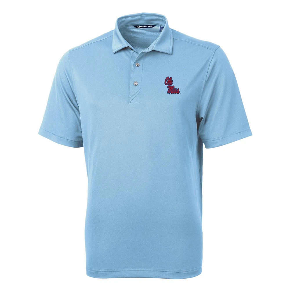 Men's Cutter & Buck Powder Blue Ole Miss Rebels Virtue Eco Pique Recycled Polo