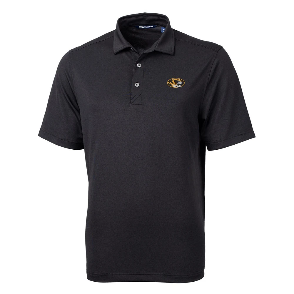 Men's Cutter & Buck Black Missouri Tigers Virtue Eco Pique Recycled Polo