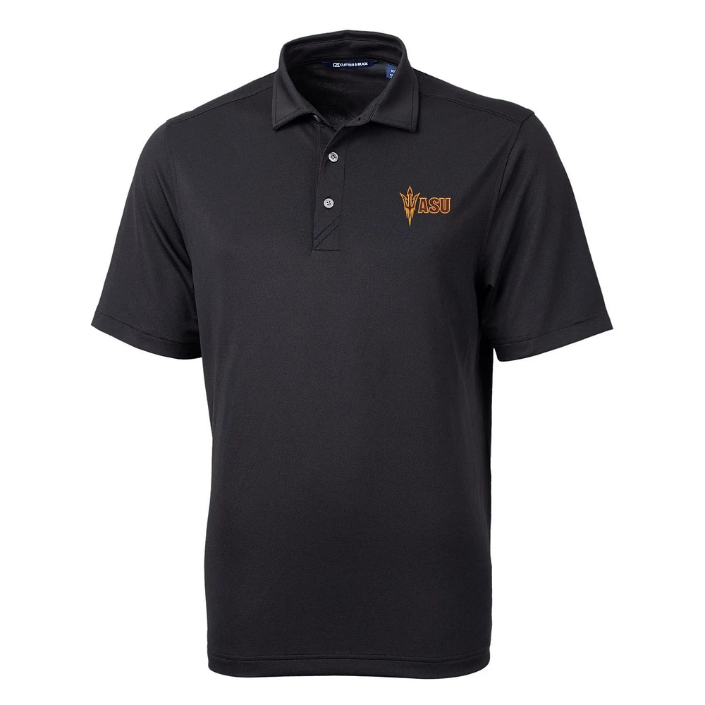 Men's Cutter & Buck Black Arizona State Sun Devils Virtue Eco Pique Recycled Polo