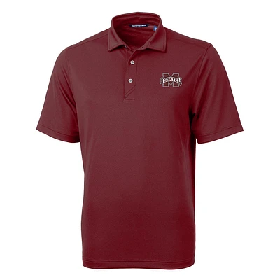 Men's Cutter & Buck Maroon Mississippi State Bulldogs Virtue Eco Pique Recycled Polo
