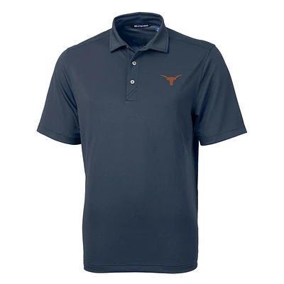 Men's Cutter & Buck Navy Texas Longhorns Virtue Eco Pique Recycled Polo