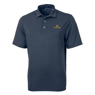 Men's Cutter & Buck Navy Notre Dame Fighting Irish Virtue Eco Pique Recycled Polo