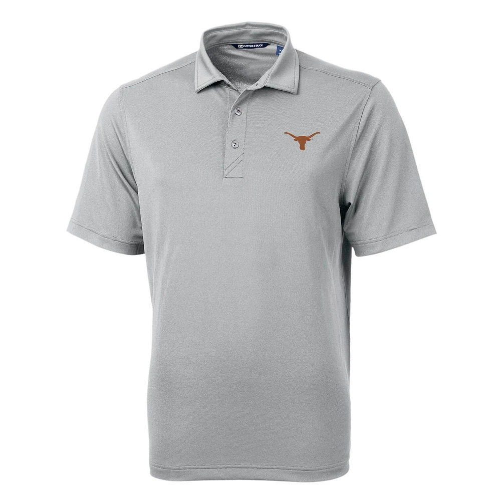 Men's Cutter & Buck Gray Texas Longhorns Virtue Eco Pique Recycled Polo