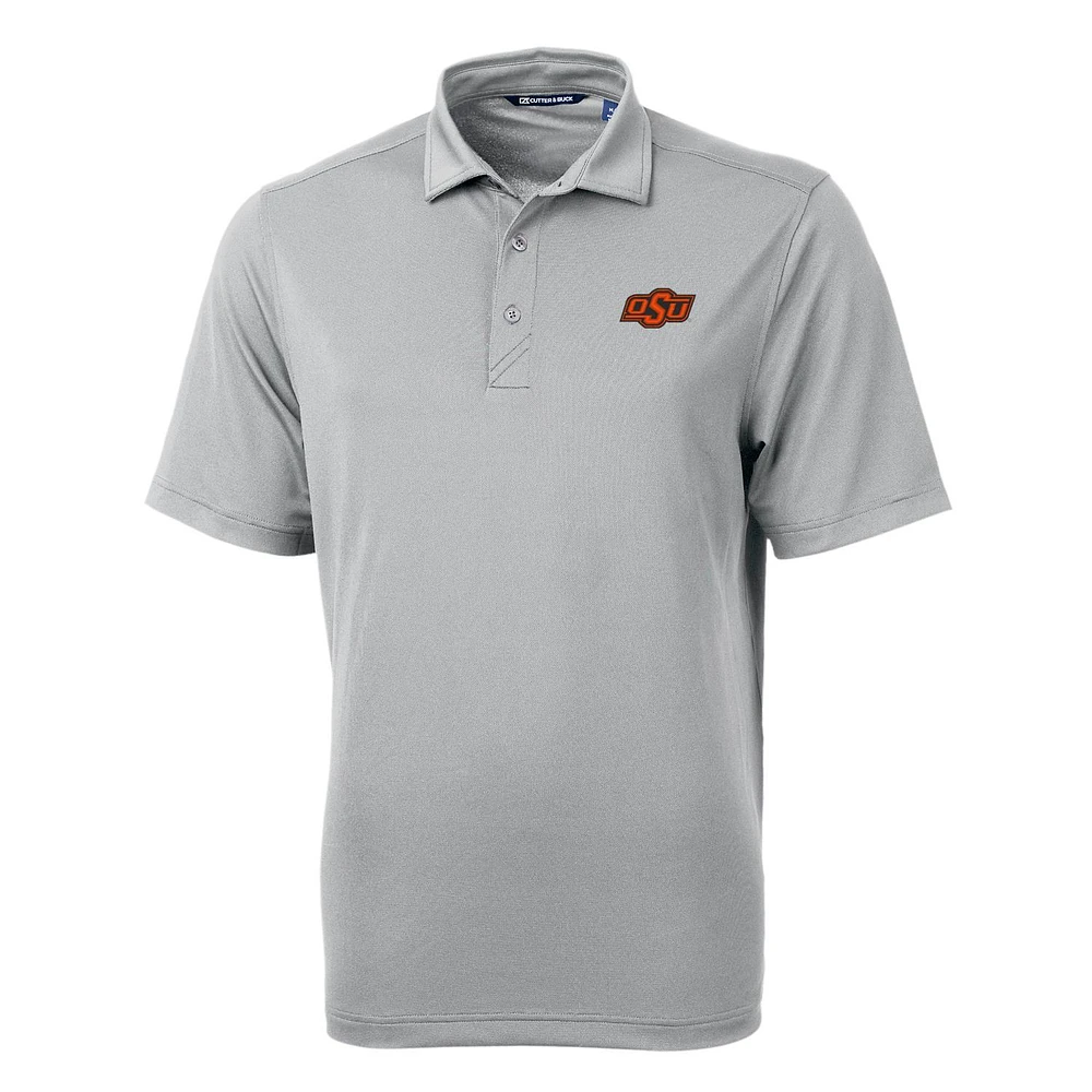 Men's Cutter & Buck Gray Oklahoma State Cowboys Virtue Eco Pique Recycled Polo
