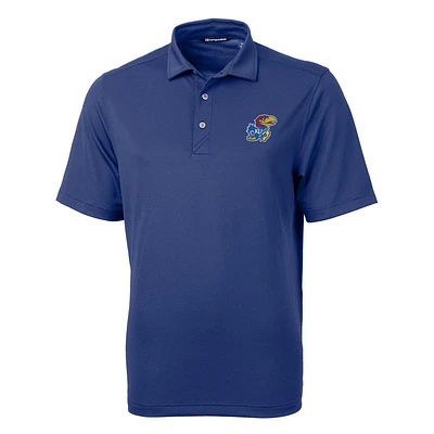Men's Cutter & Buck Royal Kansas Jayhawks Virtue Eco Pique Recycled Polo