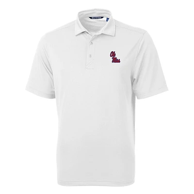 Men's Cutter & Buck White Ole Miss Rebels Virtue Eco Pique Recycled Polo