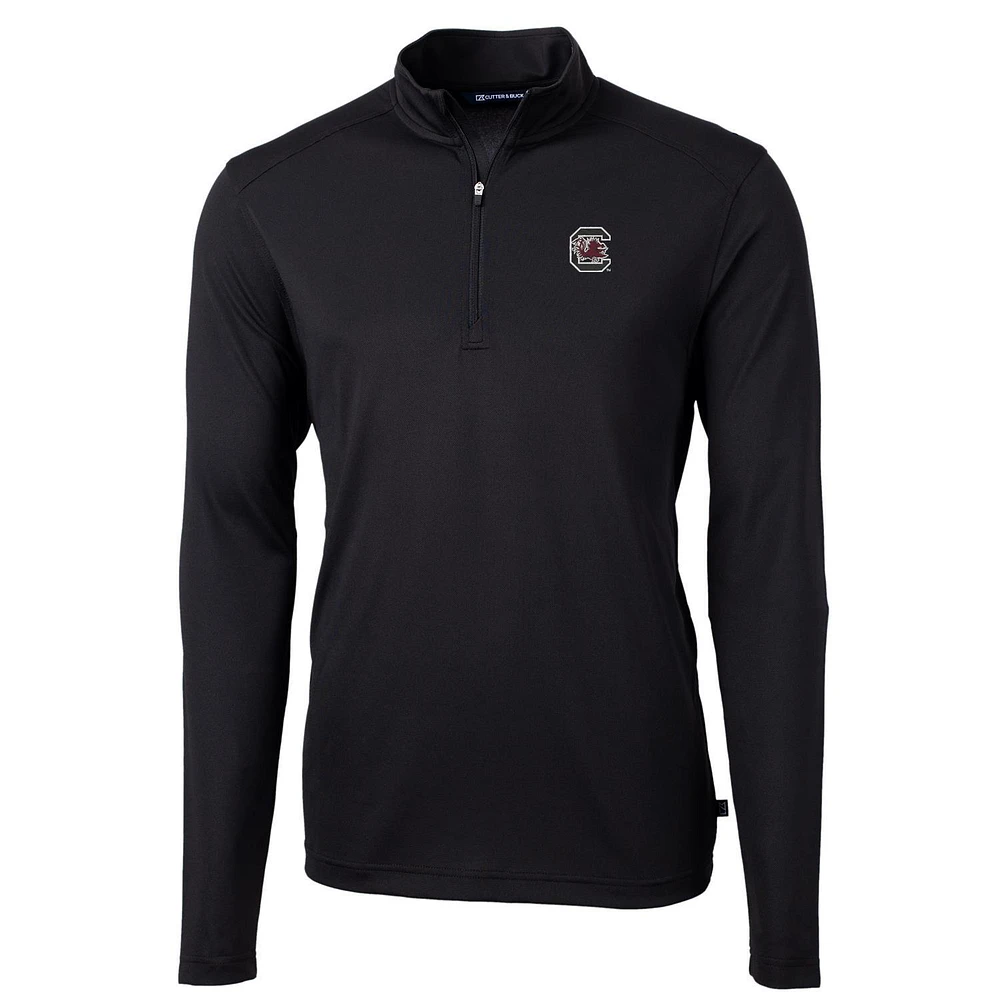 Men's Cutter & Buck South Carolina Gamecocks Virtue Eco Pique Recycled Quarter-Zip Jacket