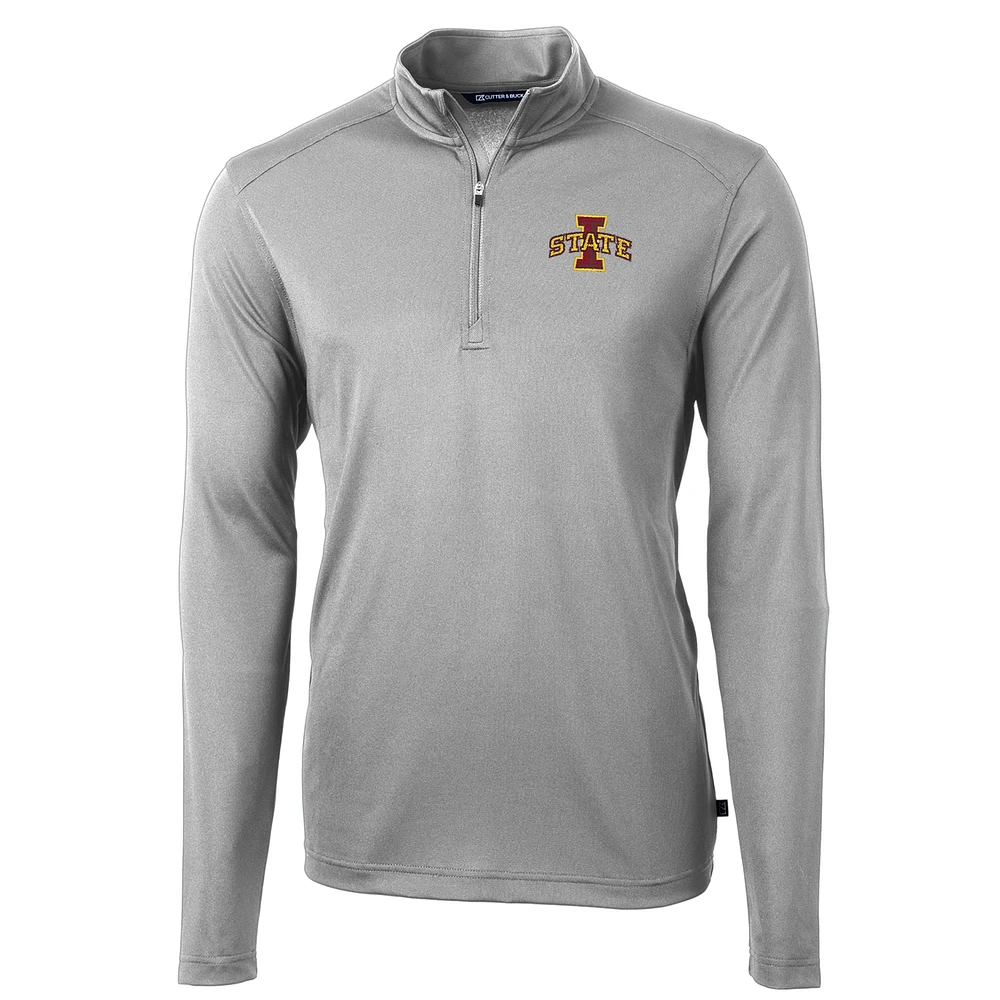 Men's Cutter & Buck Iowa State Cyclones Virtue Eco Pique Recycled Quarter-Zip Jacket