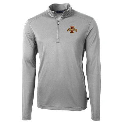 Men's Cutter & Buck Iowa State Cyclones Virtue Eco Pique Recycled Quarter-Zip Jacket