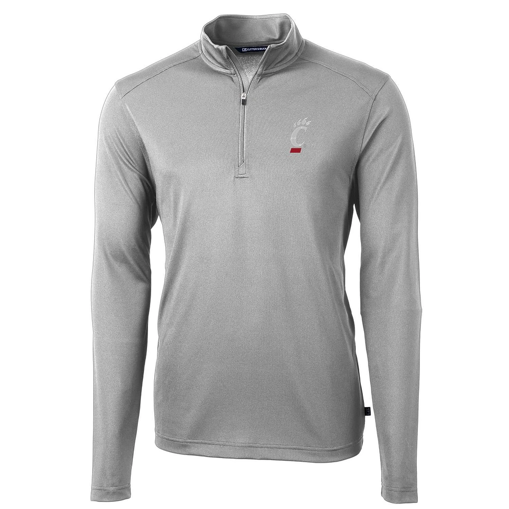 Men's Cutter & Buck Cincinnati Bearcats Virtue Eco Pique Recycled Quarter-Zip Jacket