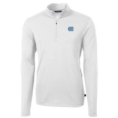 Men's Cutter & Buck North Carolina Tar Heels Virtue Eco Pique Recycled Quarter-Zip Jacket