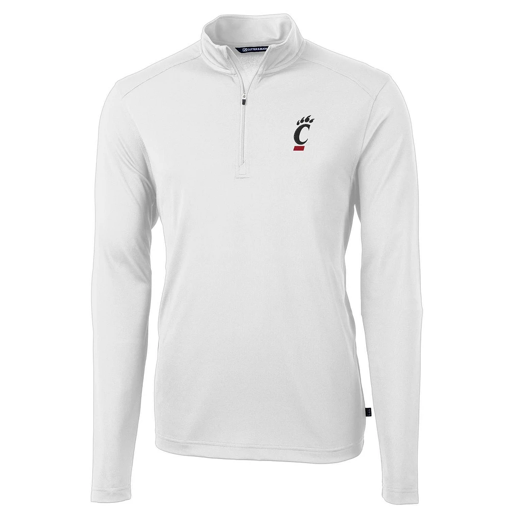 Men's Cutter & Buck Cincinnati Bearcats Virtue Eco Pique Recycled Quarter-Zip Jacket