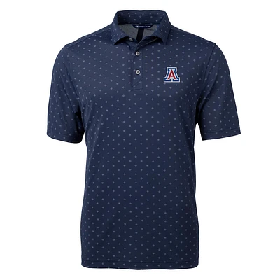 Men's Cutter & Buck Navy Arizona Wildcats Virtue Eco Pique Tile Print Polo