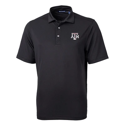 Men's Cutter & Buck Black Texas A&M Aggies Big Tall Virtue Eco Pique Recycled Polo