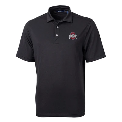 Men's Cutter & Buck Black Ohio State Buckeyes Big Tall Virtue Eco Pique Recycled Polo