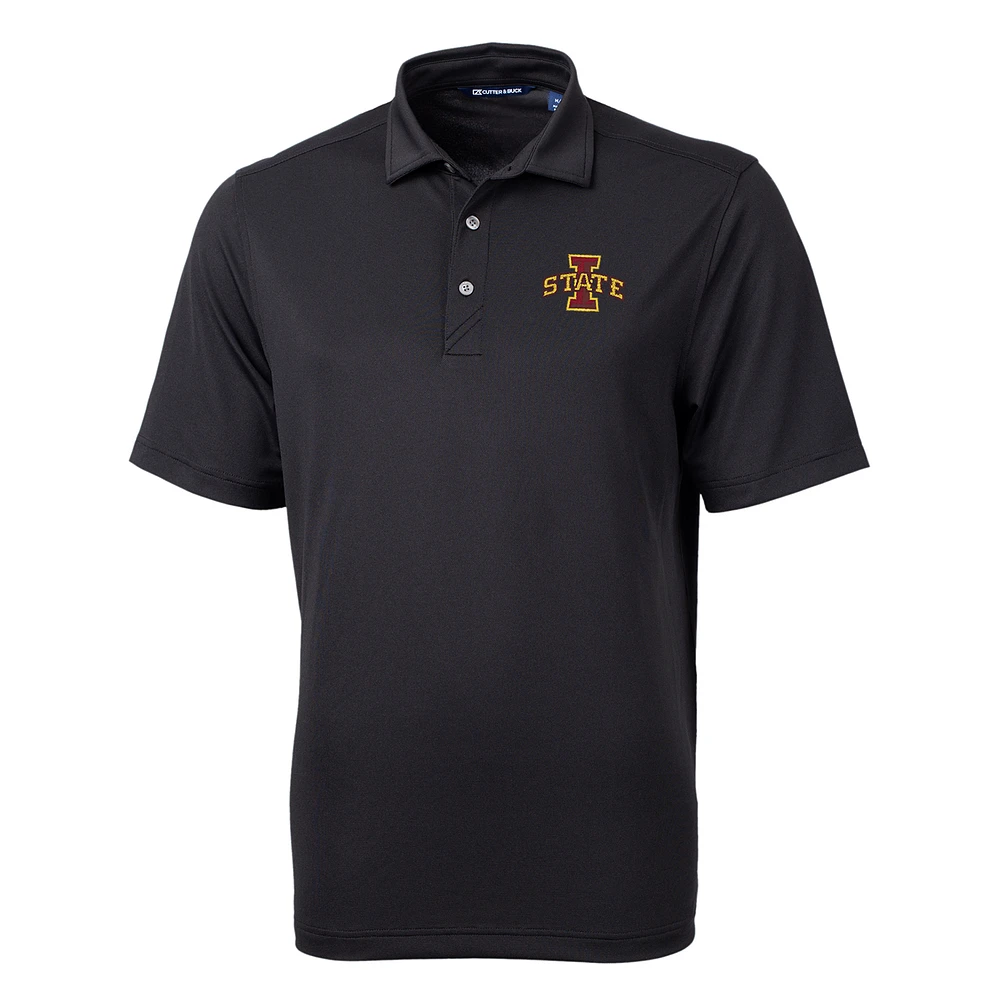 Men's Cutter & Buck Black Iowa State Cyclones Big Tall Virtue Eco Pique Recycled Polo