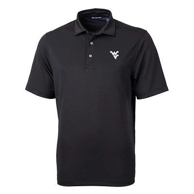 Men's Cutter & Buck Black West Virginia Mountaineers Big Tall Virtue Eco Pique Recycled Polo