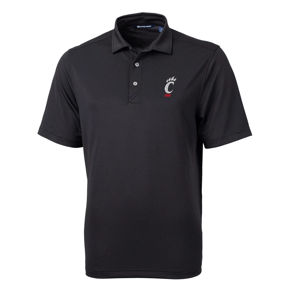 Men's Cutter & Buck Black Cincinnati Bearcats Big Tall Virtue Eco Pique Recycled Polo