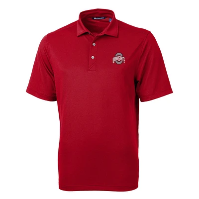 Men's Cutter & Buck Scarlet Ohio State Buckeyes Big Tall Virtue Eco Pique Recycled Polo
