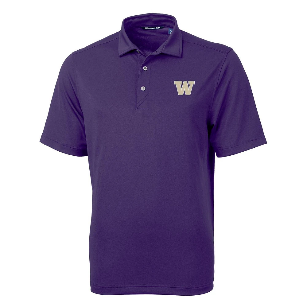 Men's Cutter & Buck Washington Huskies Big Tall Virtue Eco Pique Recycled Polo