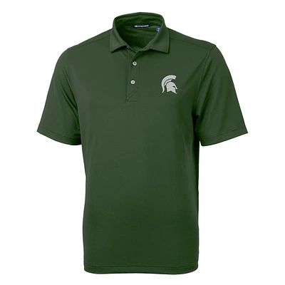 Men's Cutter & Buck Green Michigan State Spartans Big & Tall Virtue Eco Pique Recycled Polo