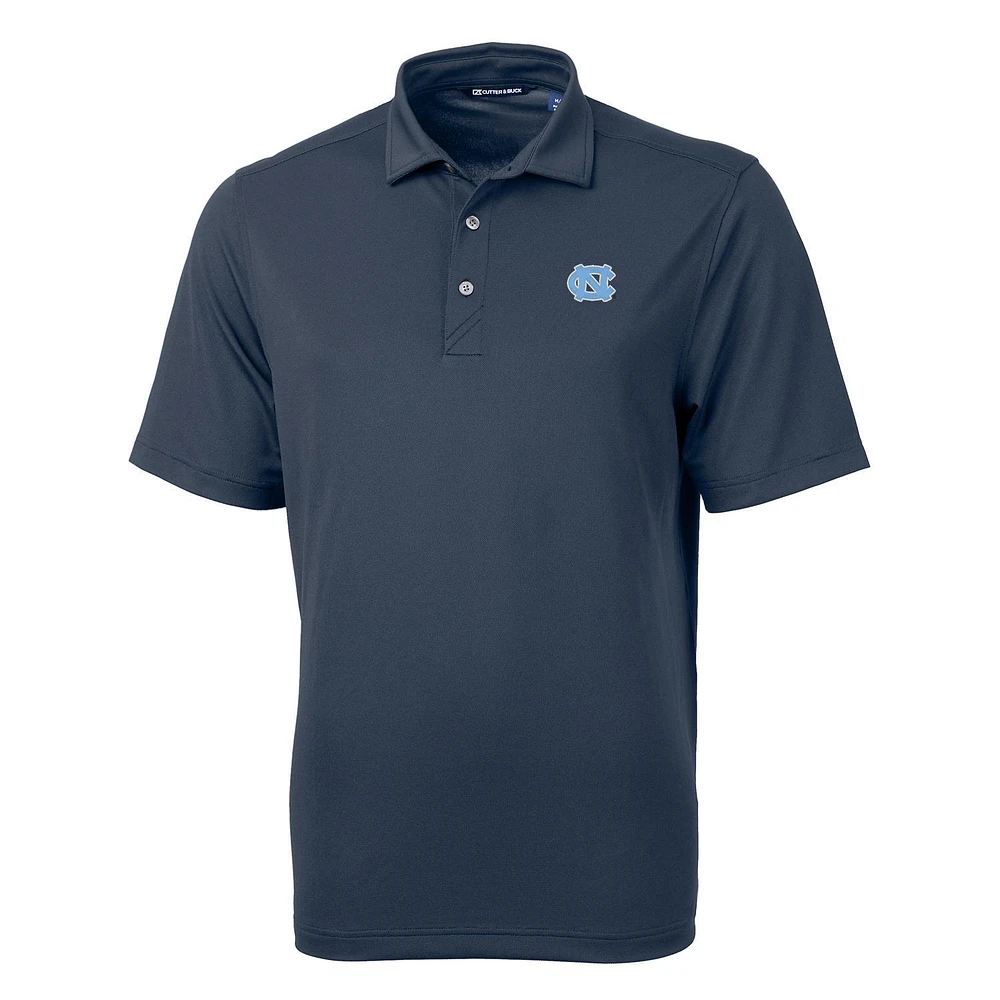 Men's Cutter & Buck Navy North Carolina Tar Heels Big Tall Virtue Eco Pique Recycled Polo