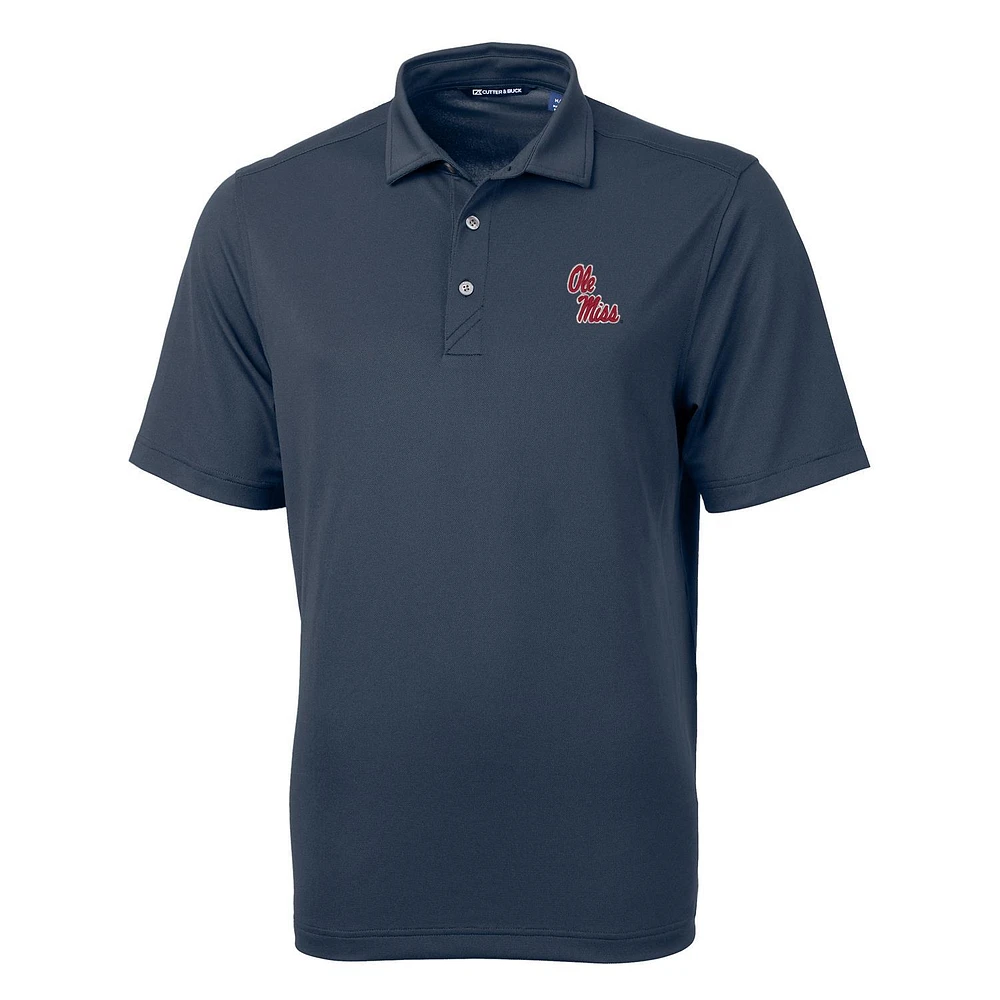 Men's Cutter & Buck Navy Ole Miss Rebels Big Tall Virtue Eco Pique Recycled Polo
