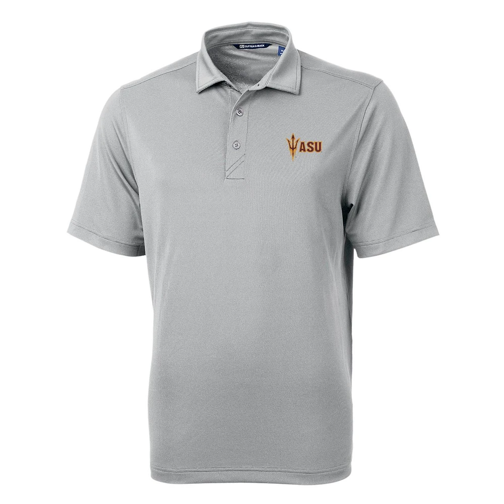 Men's Cutter & Buck Gray Arizona State Sun Devils Big & Tall Virtue Eco Pique Recycled Polo
