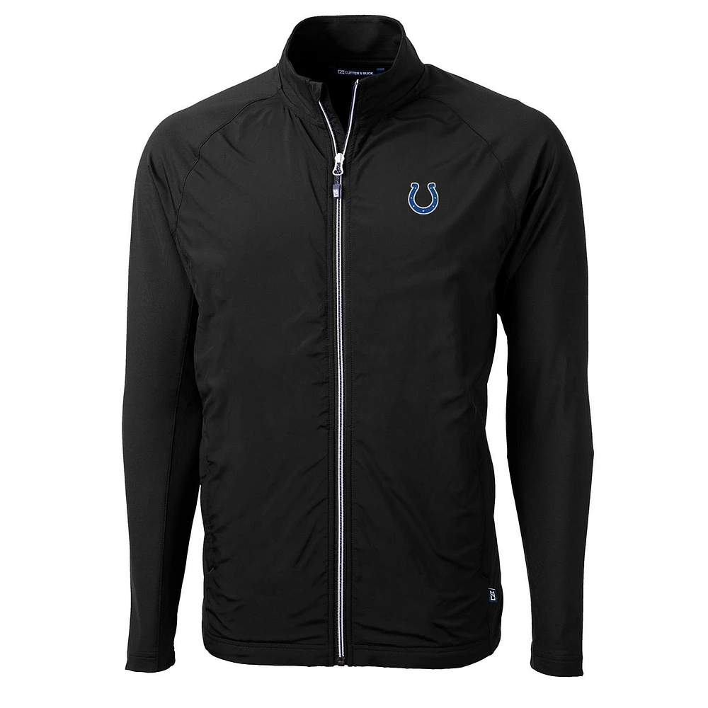 Men's Cutter & Buck Black Indianapolis Colts Adapt Eco Knit Full-Zip Jacket